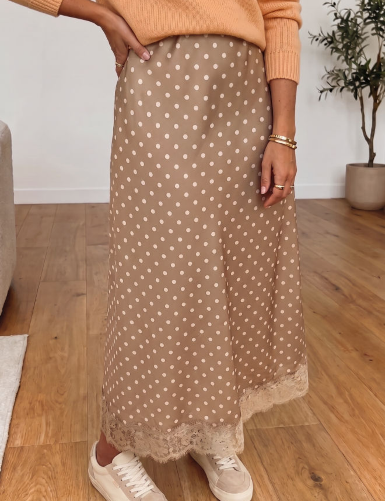 Polka Dot Lace Skirt