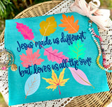 Jesus Made Us Different Leaf Tee.