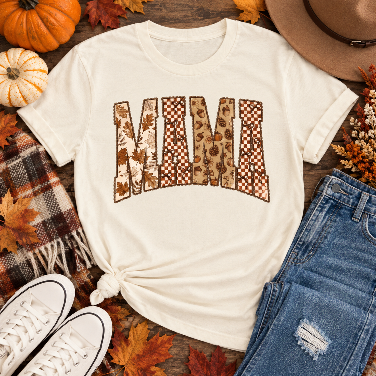 Tultex Fall Mama Acorn Tee.