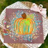 Pumpkin Colorful Splatter Tee.