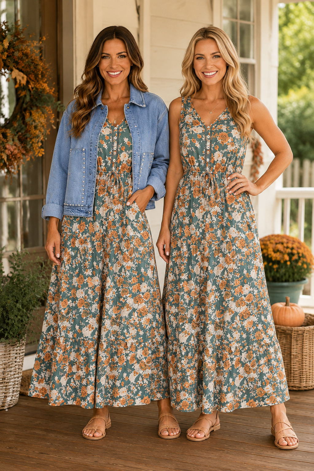 Green Floral Print Dress