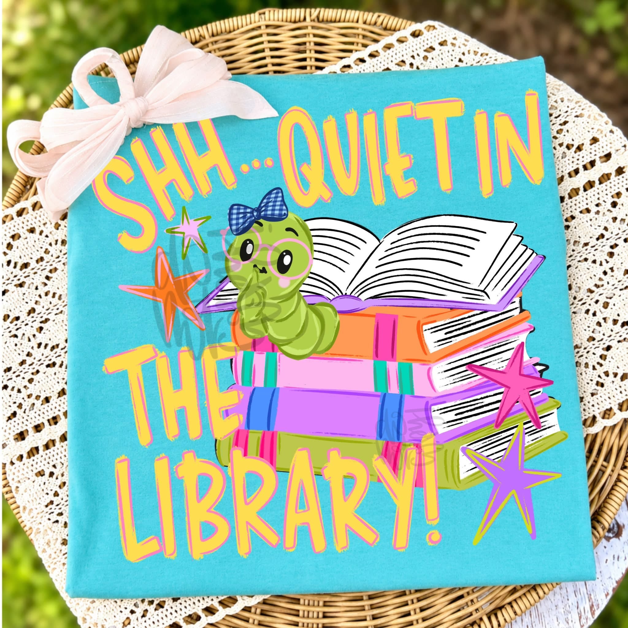 Shh Quiet in the Library Tee.