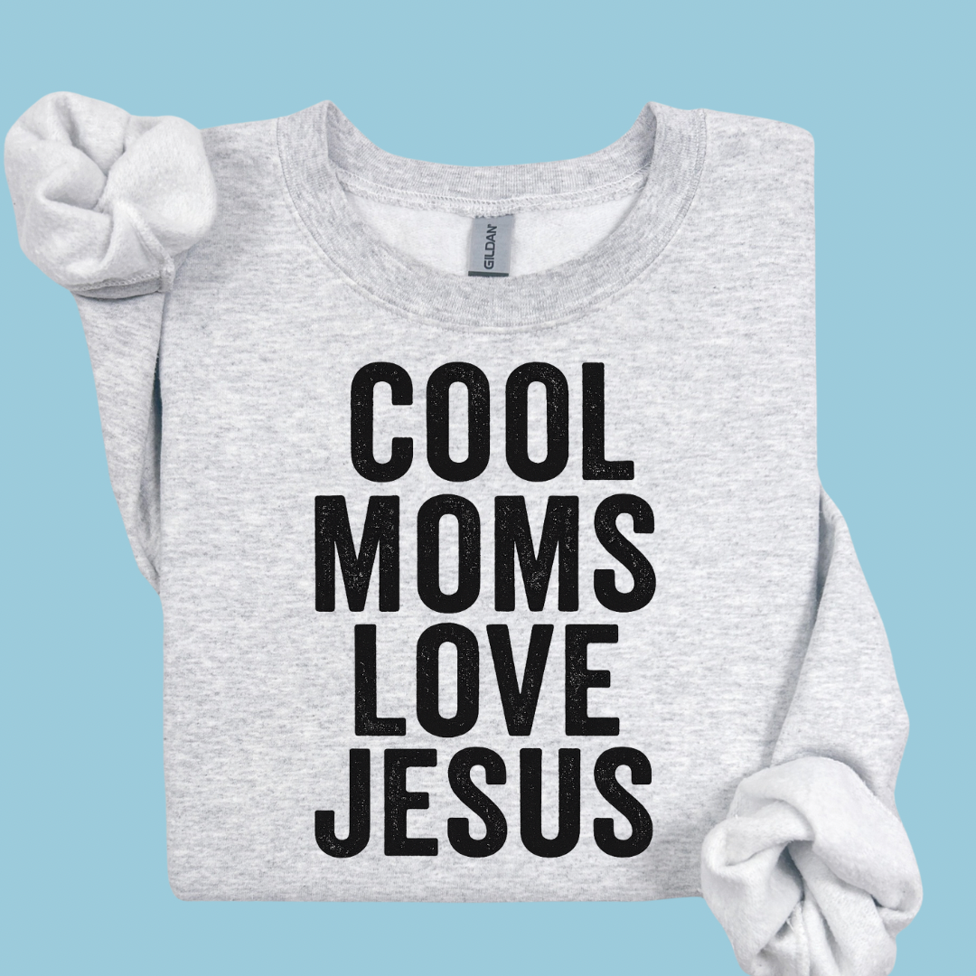 Cool Moms Love Jesus. PNG