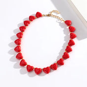 Heart Bead Choker Necklaces