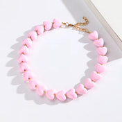 Heart Bead Choker Necklaces