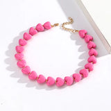 Heart Bead Choker Necklaces