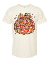 Tultex Fall Floral Pumpkin Tee.