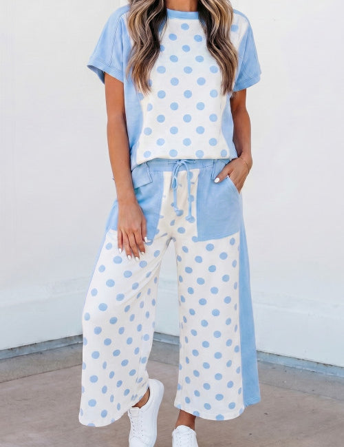 Polka Dot Wide Leg Set