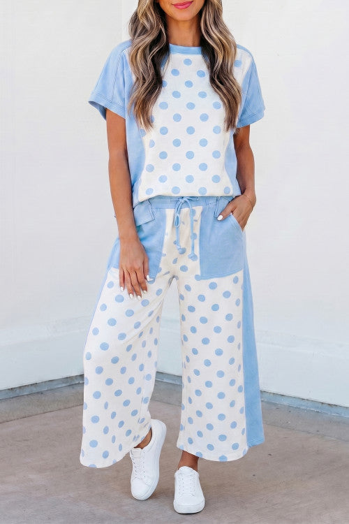 Polka Dot Wide Leg Set