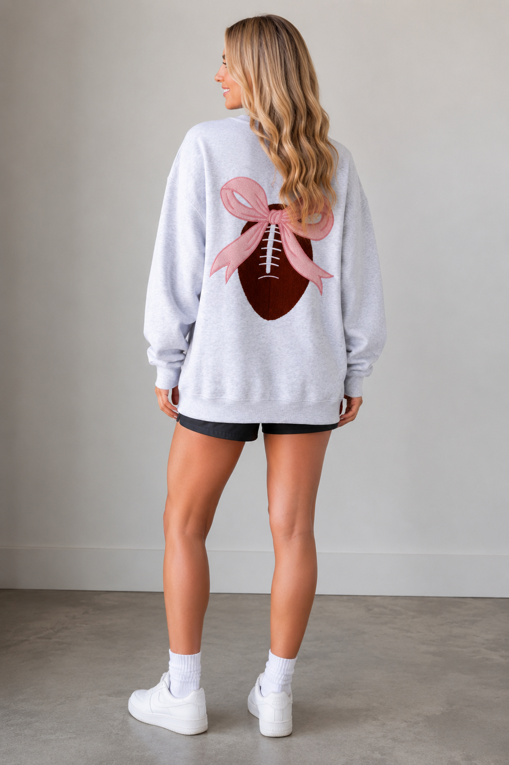 Football Embroidery Sweatshirt