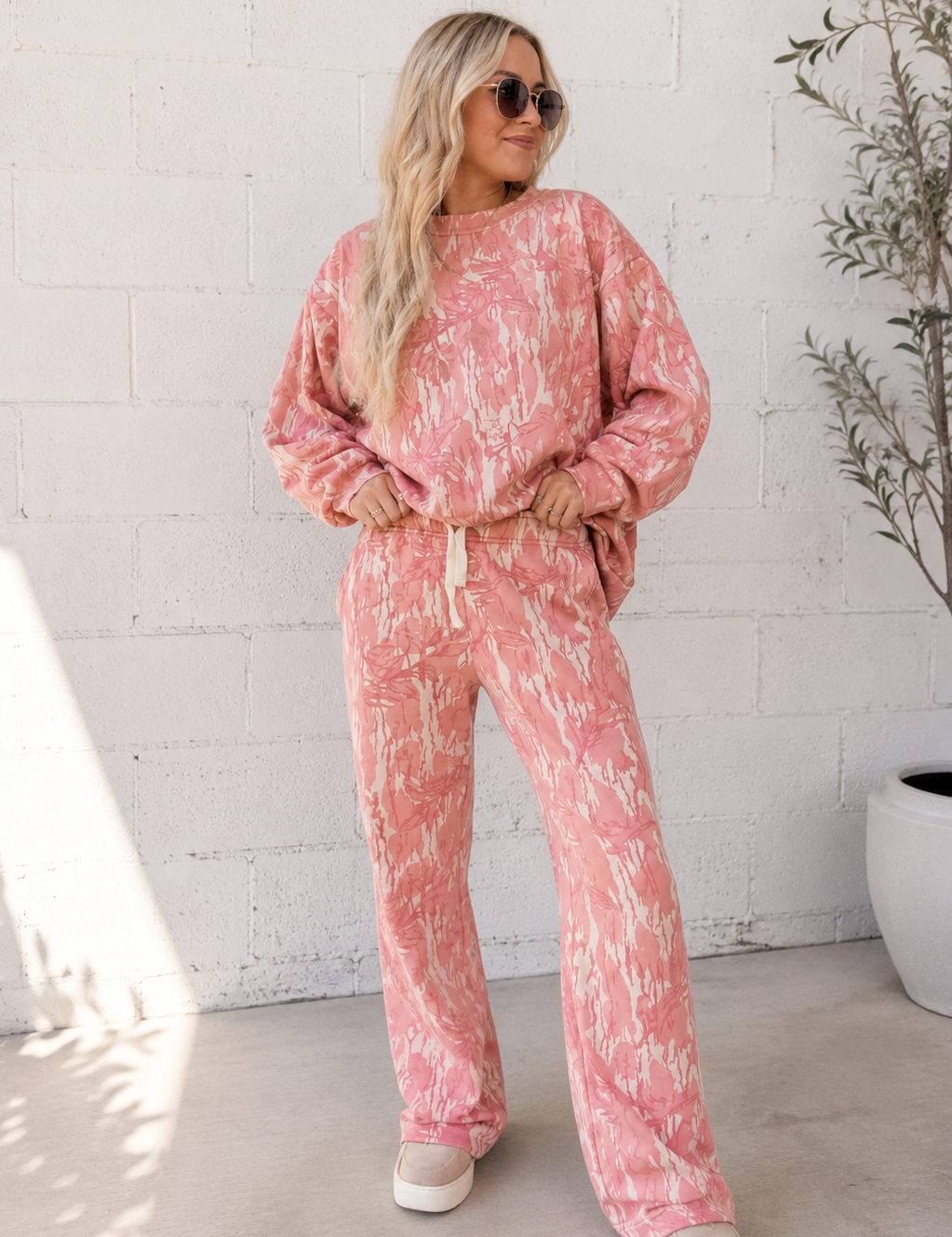Camo Loose Pullover Set
