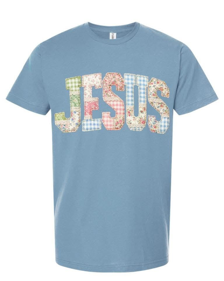Tultex Patchwork Jesus Tee.