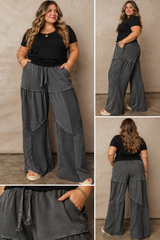 Black Plus Mineral Wash Pants New RTS