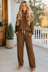 Leopard Print Pants Set