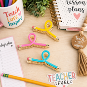 Teacher Pencil Claw Clip