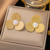 Pearl and Gold Earrings