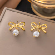 Pearl and Gold Earrings