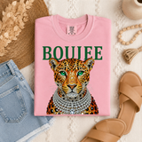 Rhinestone Necklace Cheetah Tee.