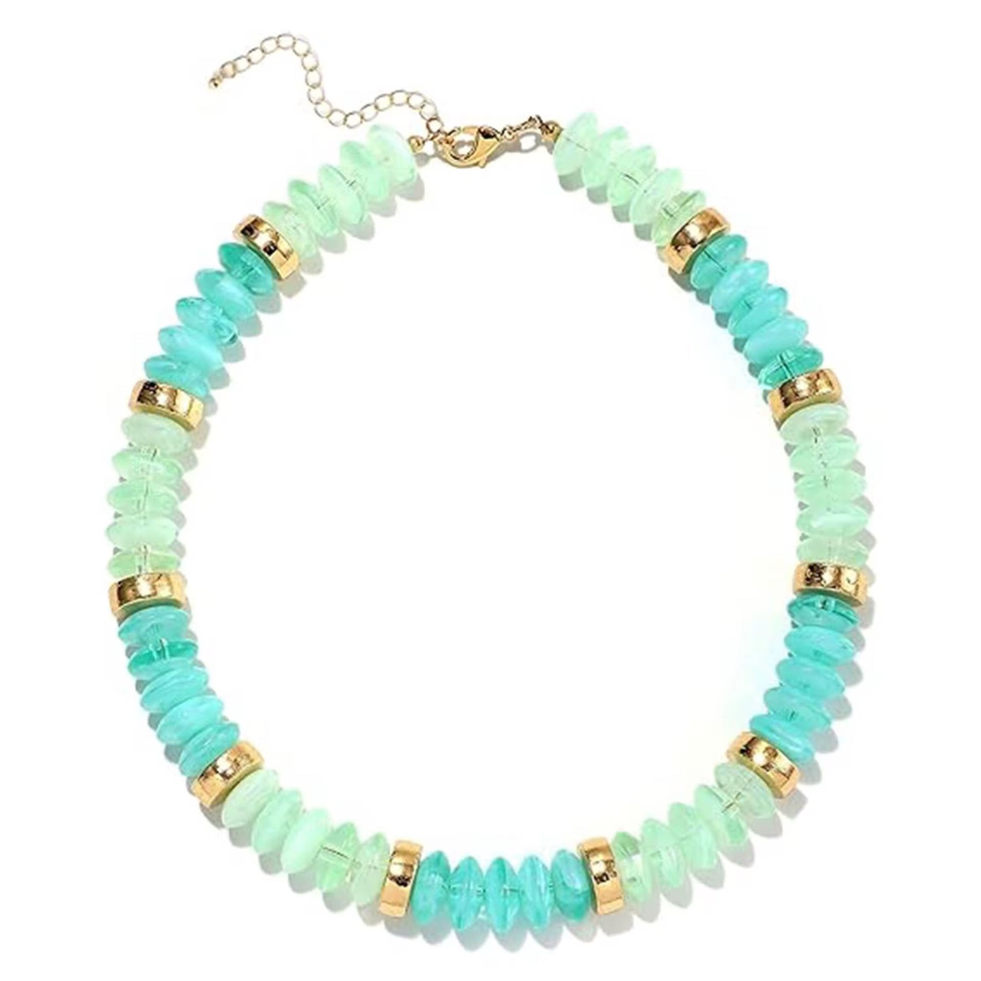 Natural Stone Beaded Necklace (45 CM)