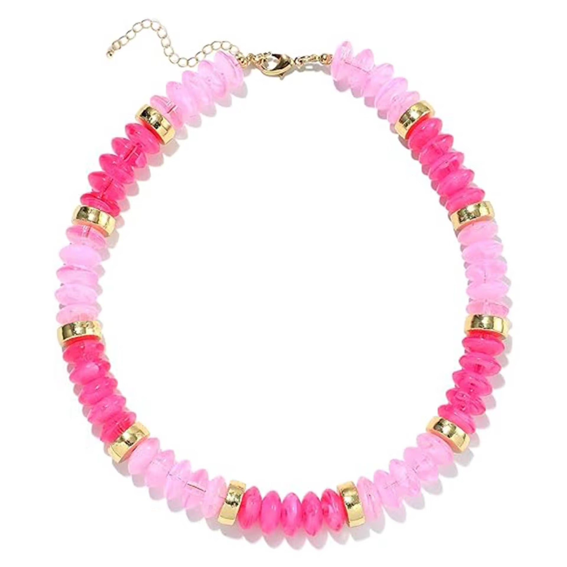 Natural Stone Beaded Necklace (45 CM)
