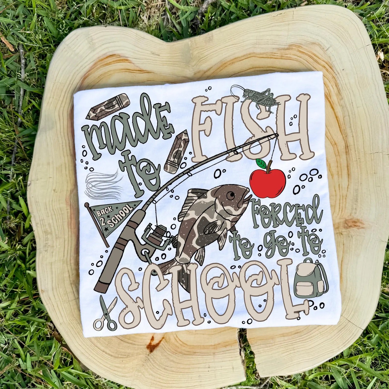 Youth Made to Fish School Tee.