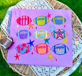 Multi Print Football Array Tee.