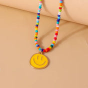 Smiley Beaded Necklace