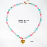 Cotton Candy Heart Necklace