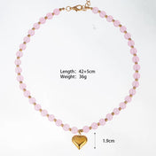 Cotton Candy Heart Necklace