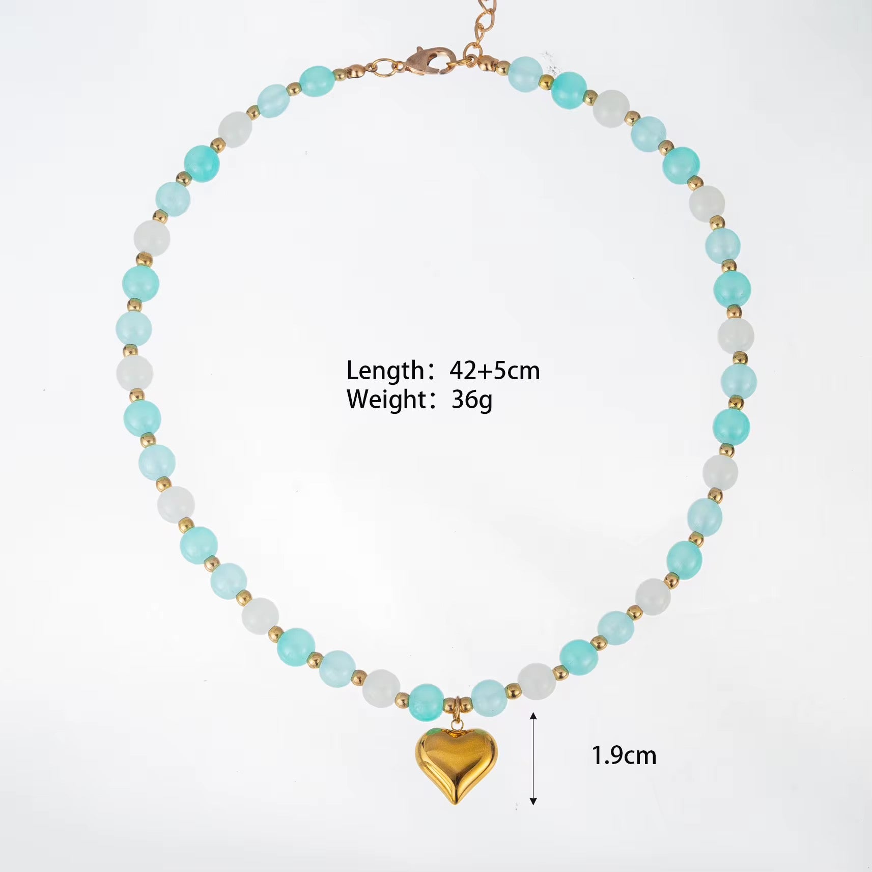 Cotton Candy Heart Necklace