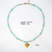Cotton Candy Heart Necklace