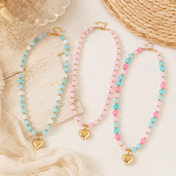 Cotton Candy Heart Necklace