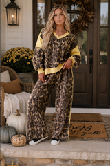 Leopard V Neck Set Full Run RTS
