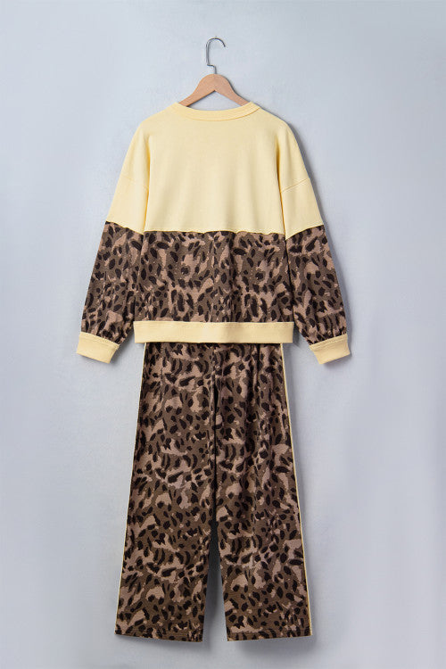 Leopard V Neck Set