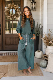 Raw Edge Pocket Casual Set