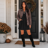 Oversized Leopard Denim Jacket