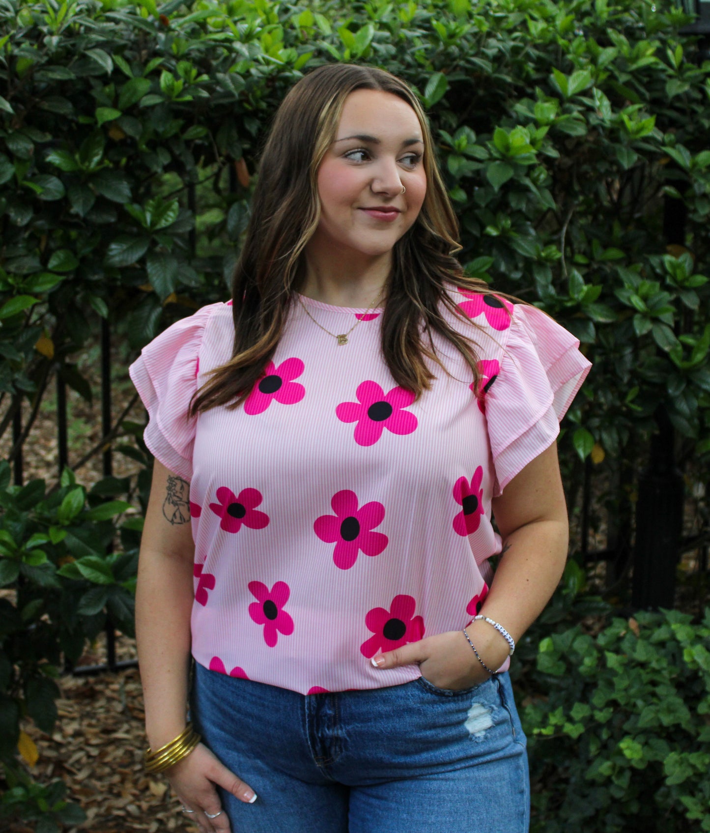 Pink Floral Top RTS