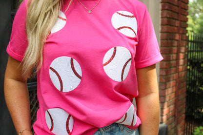 Baseball Sequin Tee RTS