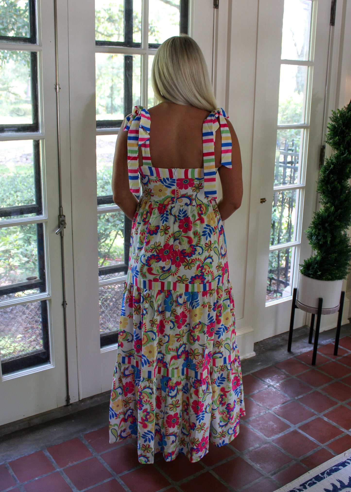 Floral Abstract Maxi Dress RTS