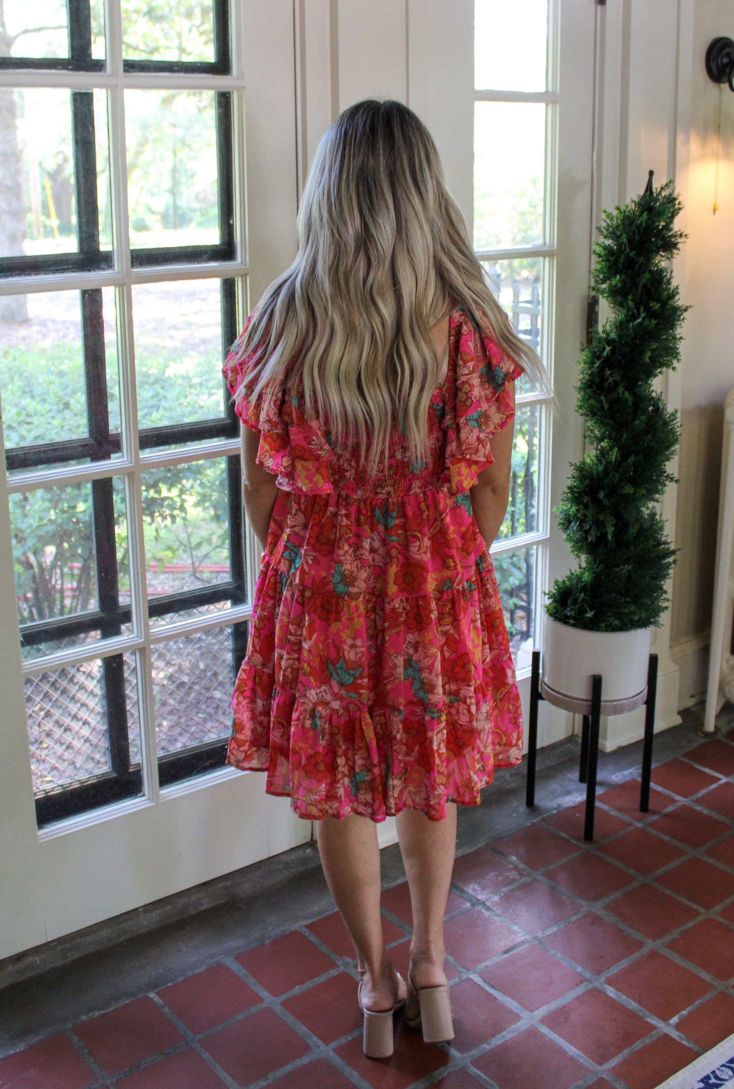 Floral Ruffle Dress RTS