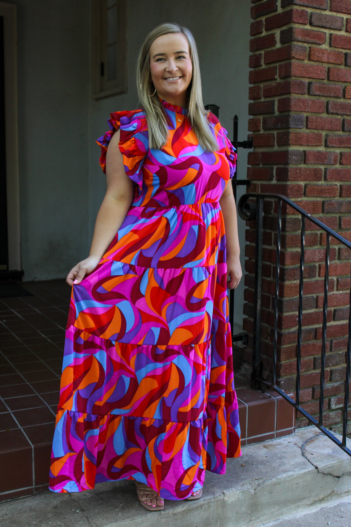Plus Size Abstract Dress RTS