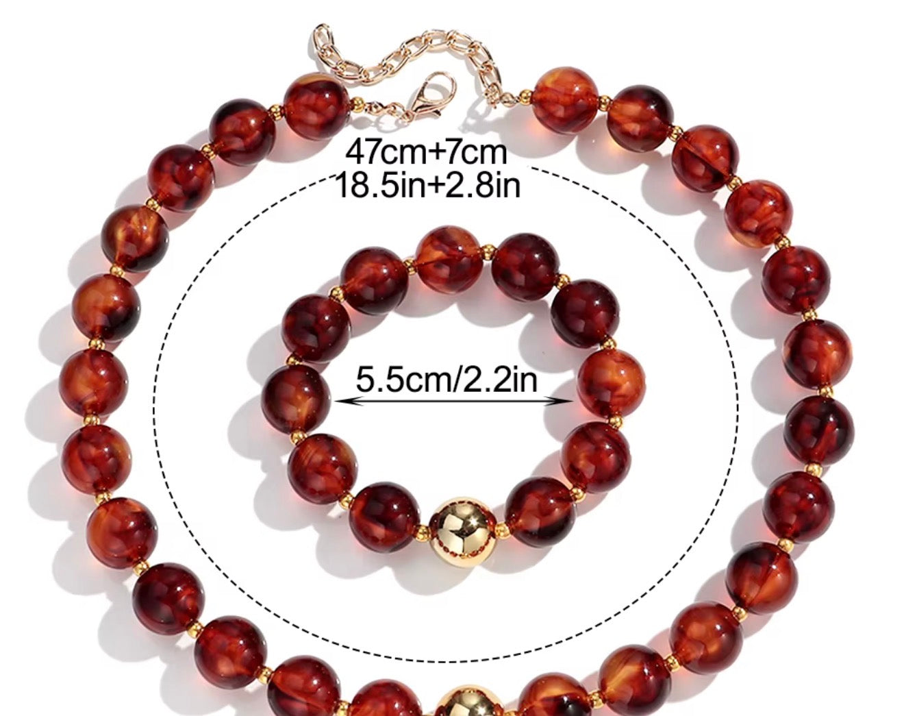 Fall Beaded Jewelry Set