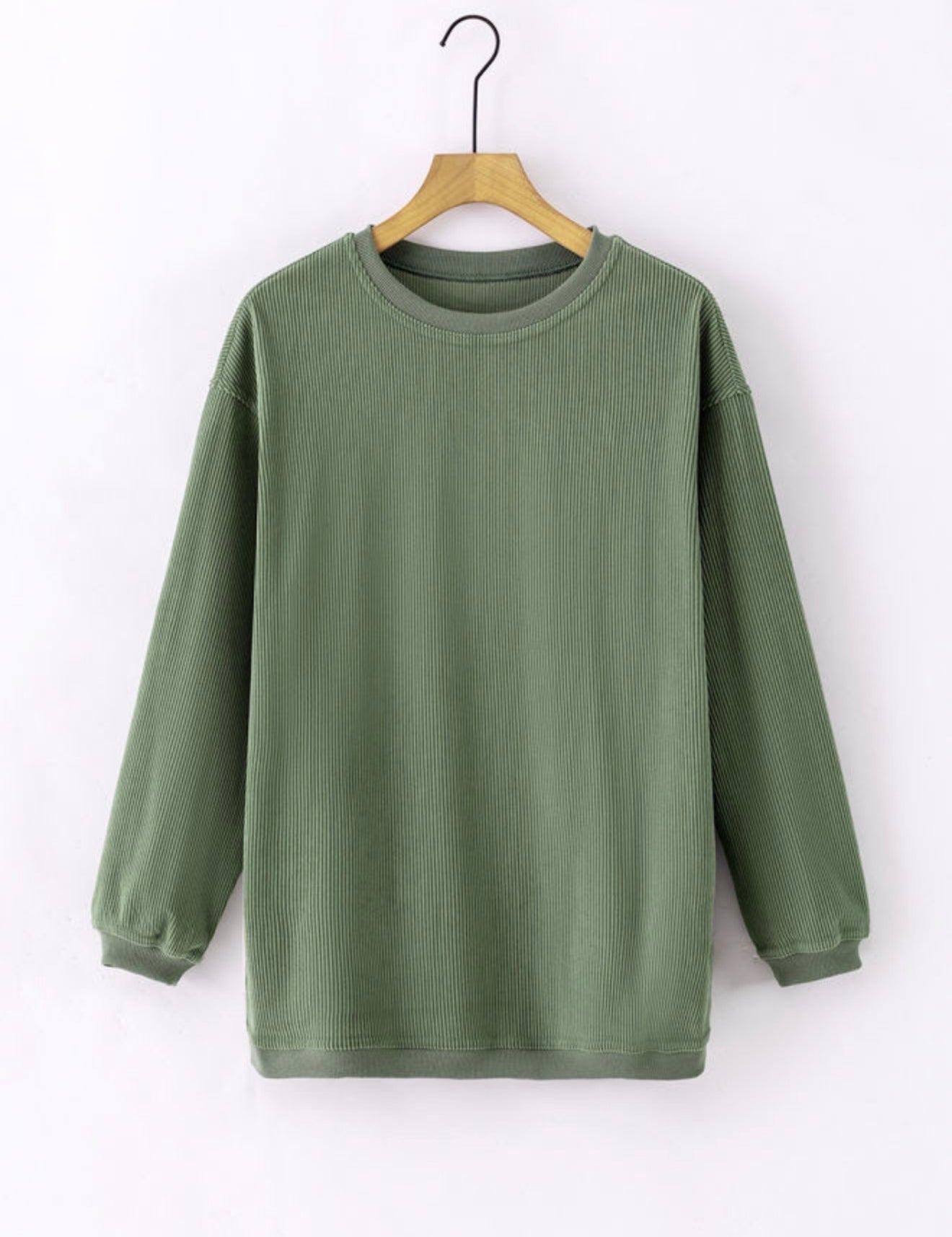Ribbed Oversized Sweatshirt *multiple colors*