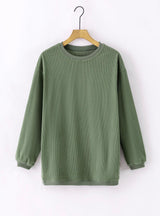 Ribbed Oversized Sweatshirt *multiple colors*