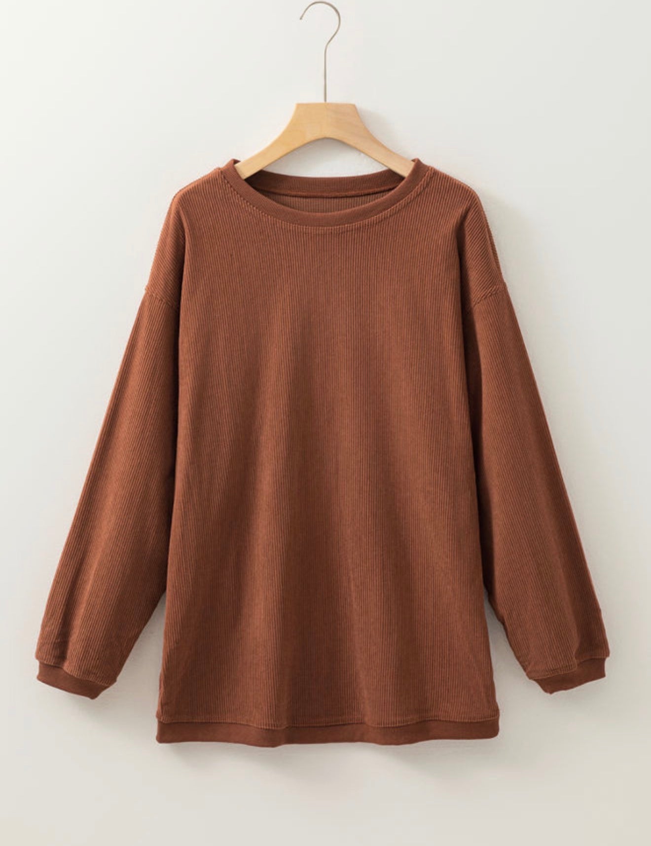 Ribbed Oversized Sweatshirt *multiple colors*