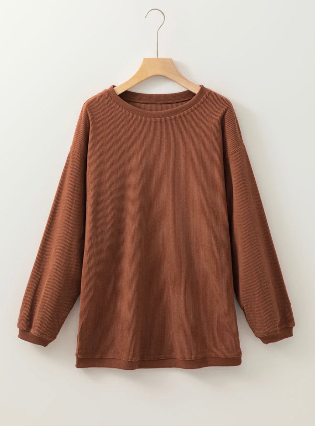 Ribbed Oversized Sweatshirt *multiple colors*