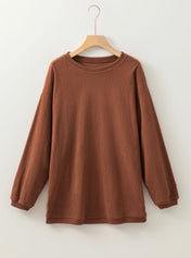 Ribbed Oversized Sweatshirt *multiple colors*