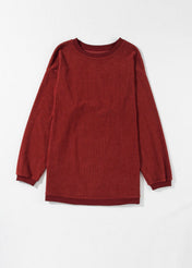 Ribbed Oversized Sweatshirt *multiple colors*
