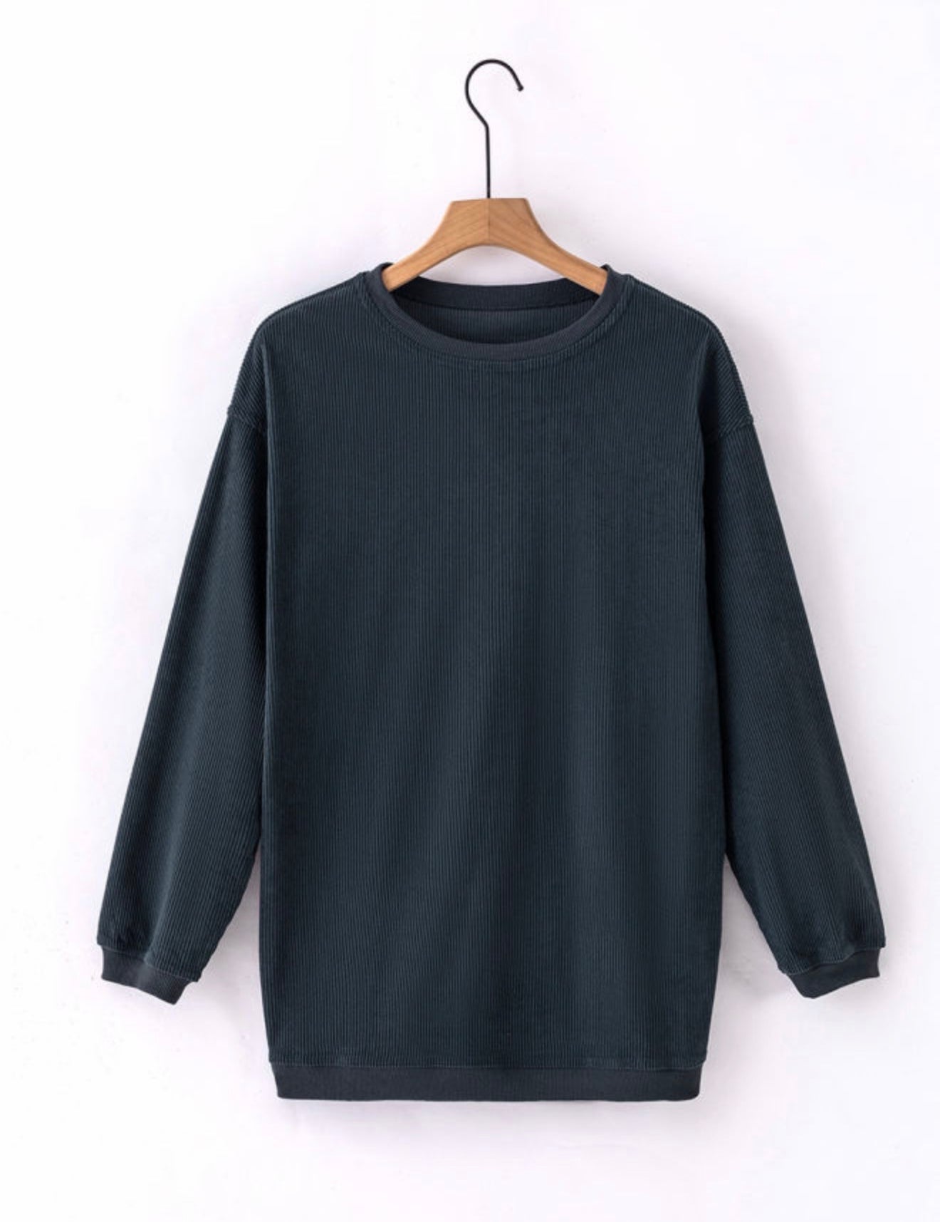 Ribbed Oversized Sweatshirt *multiple colors*