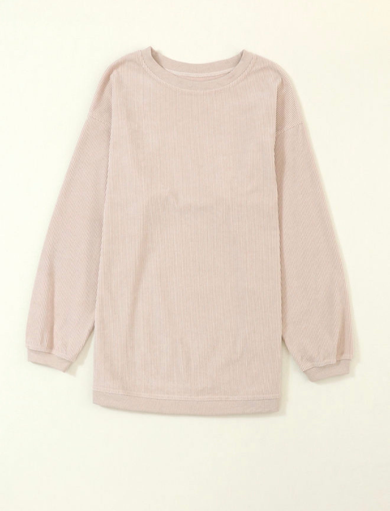 Ribbed Oversized Sweatshirt *multiple colors*